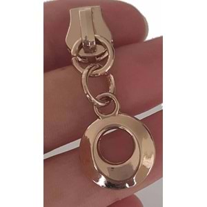 Çanta Aksesuar Light Gold Renk Yuvarlak Tutmalı Fermuar Başı