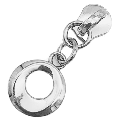 Çanta Aksesuar Gümüş Renk Yuvarlak Tutmalı Fermuar Başı