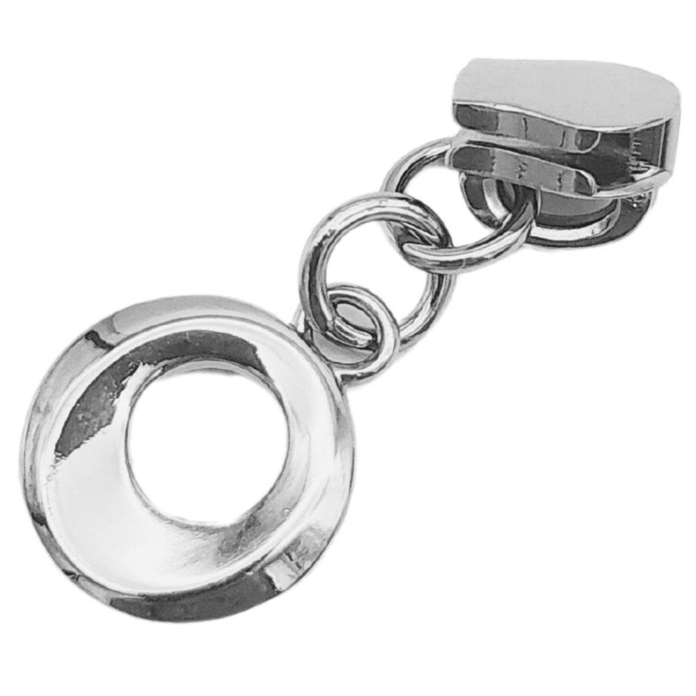 Çanta Aksesuar Gümüş Renk Yuvarlak Tutmalı Fermuar Başı