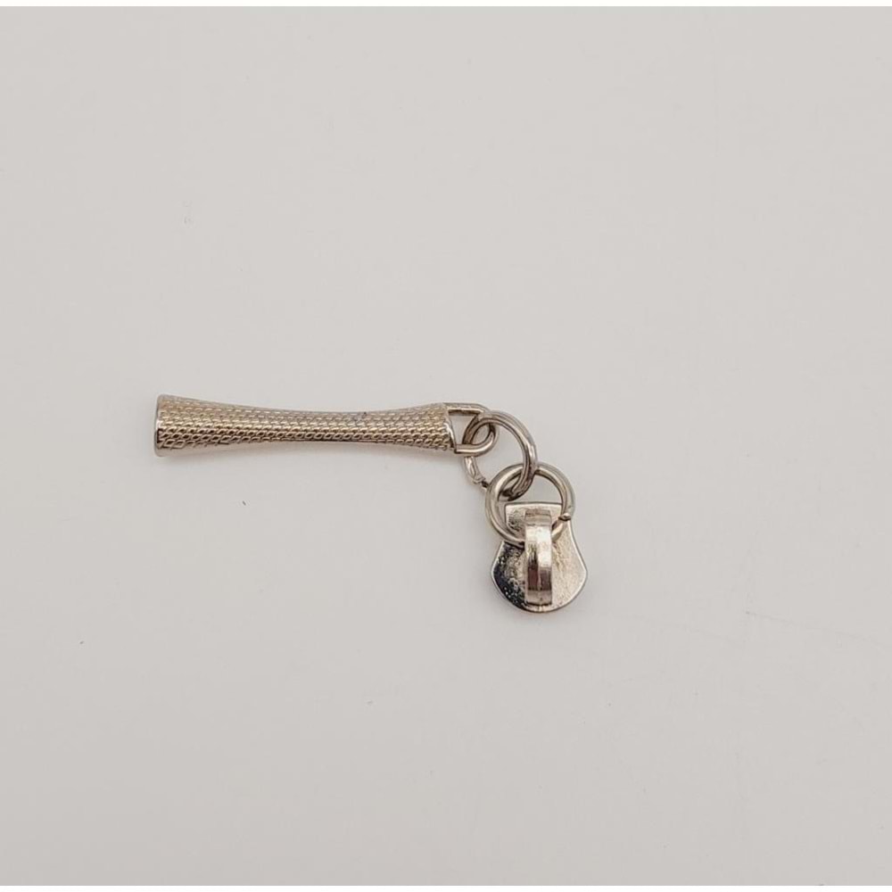 Çanta Aksesuar Gümüş Renk 6 Cm Fermuar Başı