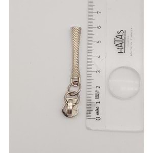 Çanta Aksesuar Gümüş Renk 6 Cm Fermuar Başı