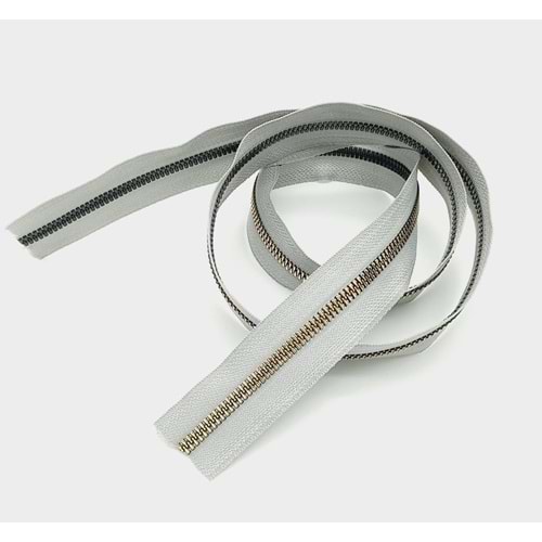 Çanta Aksesuar Ortası Gold Fermuar 100 Cm Açık Gri Renk