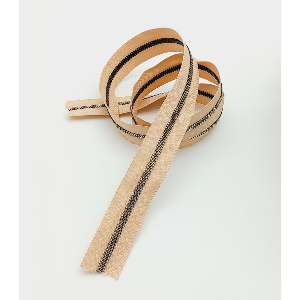 Çanta Aksesuar Ortası Gold Fermuar 100 Cm Somon Renk