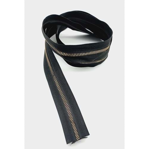 Çanta Aksesuar Ortası Gold Fermuar 100 Cm Siyah Renk