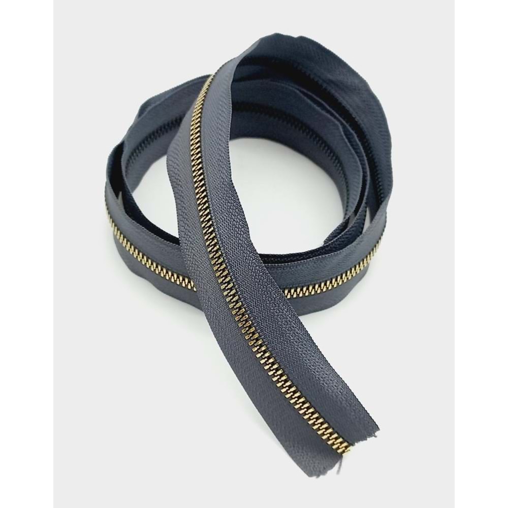 Çanta Aksesuar Ortası Gold Fermuar 100 Cm Gri Renk