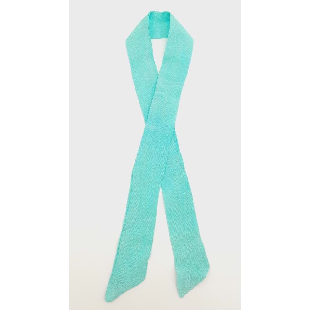 Çanta Aksesuar İpek Çanta Fuları Turkuaz Renk