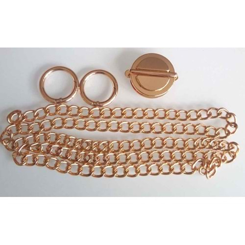 Çanta Aksesuar Light Gold Renk Zincir Set