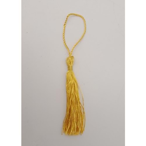 Çanta Aksesuar Hardal Renk Floş Püskül 1 Adet