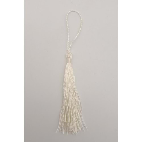 Çanta Aksesuar Krem Renk Floş Püskül 1 Adet