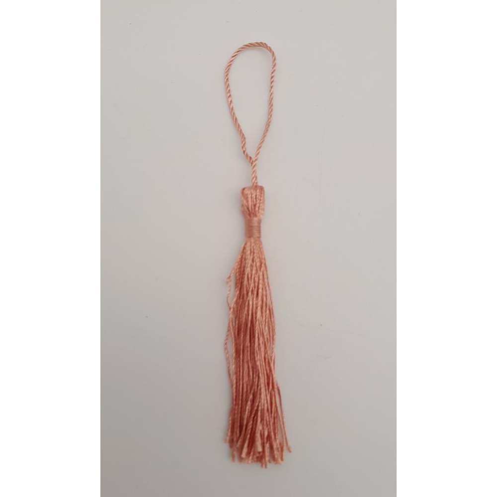 Çanta Aksesuar Pudra Renk Floş Püskül 1 Adet