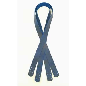 Çanta Aksesuar Gerçek Deri 70x2 cm Saks Mavi Crazy Oil Renk Çift Çanta Sapı