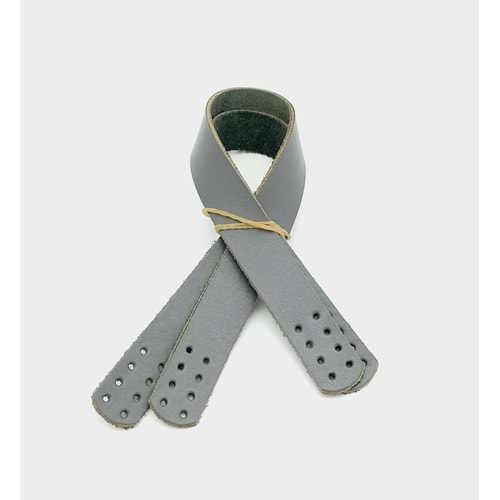 Çanta Aksesuar 35X2 Cm Gerçek Deri Çift Sap Gri