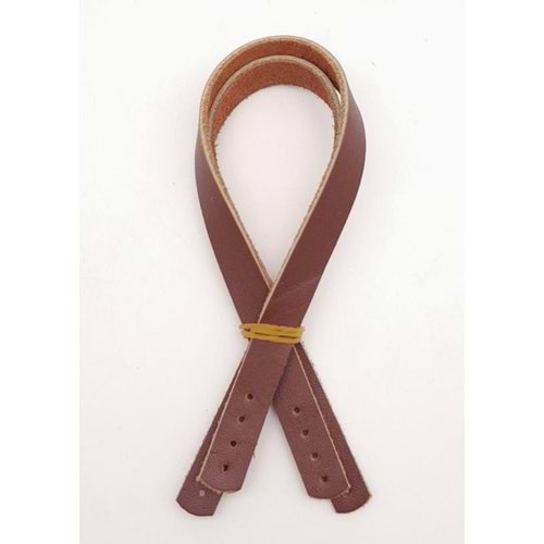 Çanta Aksesuar Gerçek Deri 35X1.2 Cm Kızıl Kahve Renk Çanta Sapı