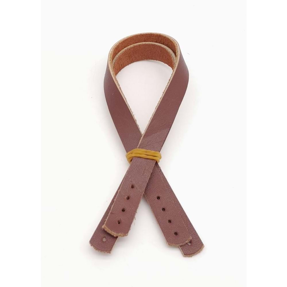 Çanta Aksesuar Gerçek Deri 35X1.2 Cm Kızıl Kahve Renk Çanta Sapı