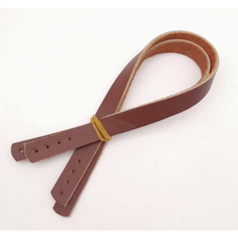 Çanta Aksesuar Gerçek Deri 35X1.2 Cm Kızıl Kahve Renk Çanta Sapı