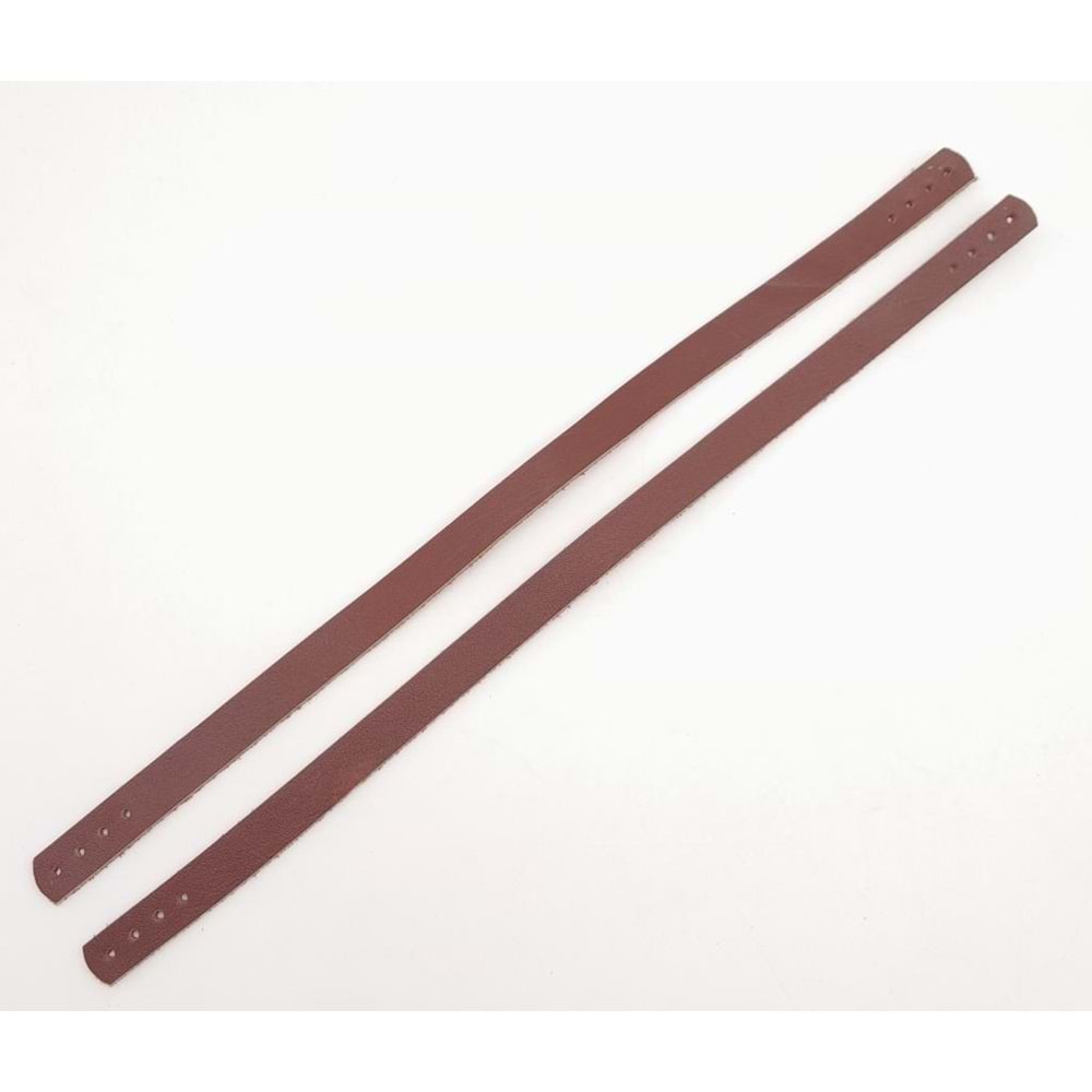 Çanta Aksesuar Gerçek Deri 35X1.2 Cm Kızıl Kahve Renk Çanta Sapı