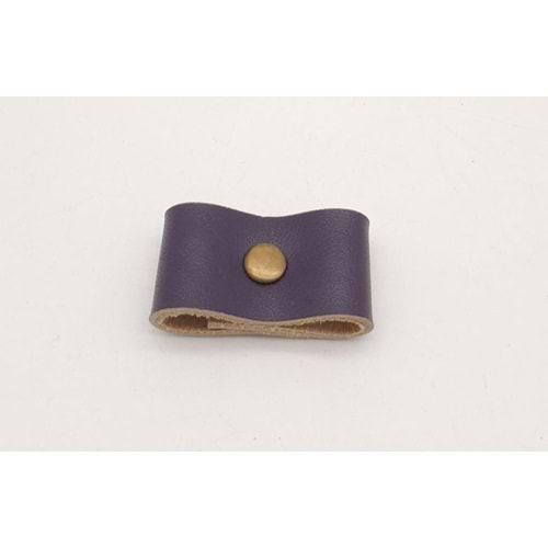 Çanta Aksesuar Mor Gerçek Deri Büzgülük Antik Metalli