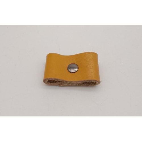 Çanta Aksesuar Hardal Renk Gerçek Deri Büzgülük Füme Metalli