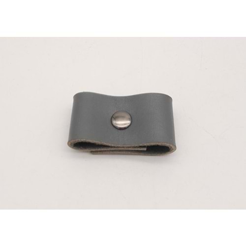 Çanta Aksesuar Gri Gerçek Deri Büzgülük Füme Metalli