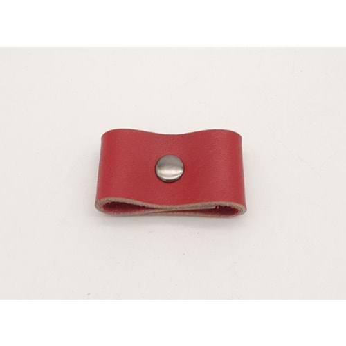 Çanta Aksesuar Kırmızı Gerçek Deri Büzgülük Füme Metalli