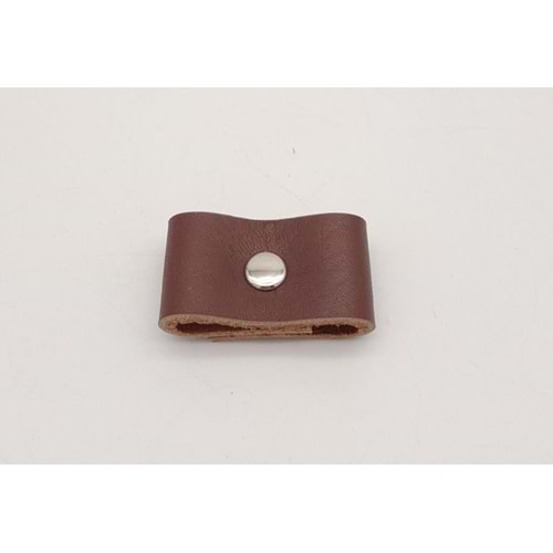 Çanta Aksesuar Kızıl Kahve Gerçek Deri Büzgülük Gümüş Metalli