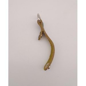 Çanta Aksesuar Yeşil Gerçek Deri Çıtçıtlı Sapucu Böce Gümüş Metalli 1 Adet