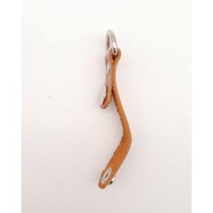 Çanta Aksesuar Turuncu Taba Gerçek Deri Çıtçıtlı Sapucu Böce Gümüş Metalli 1 Adet