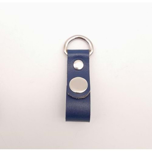 Çanta Aksesuar Lacivert Gerçek Deri Çıtçıtlı Sapucu Böce Gümüş Metalli 1 Adet