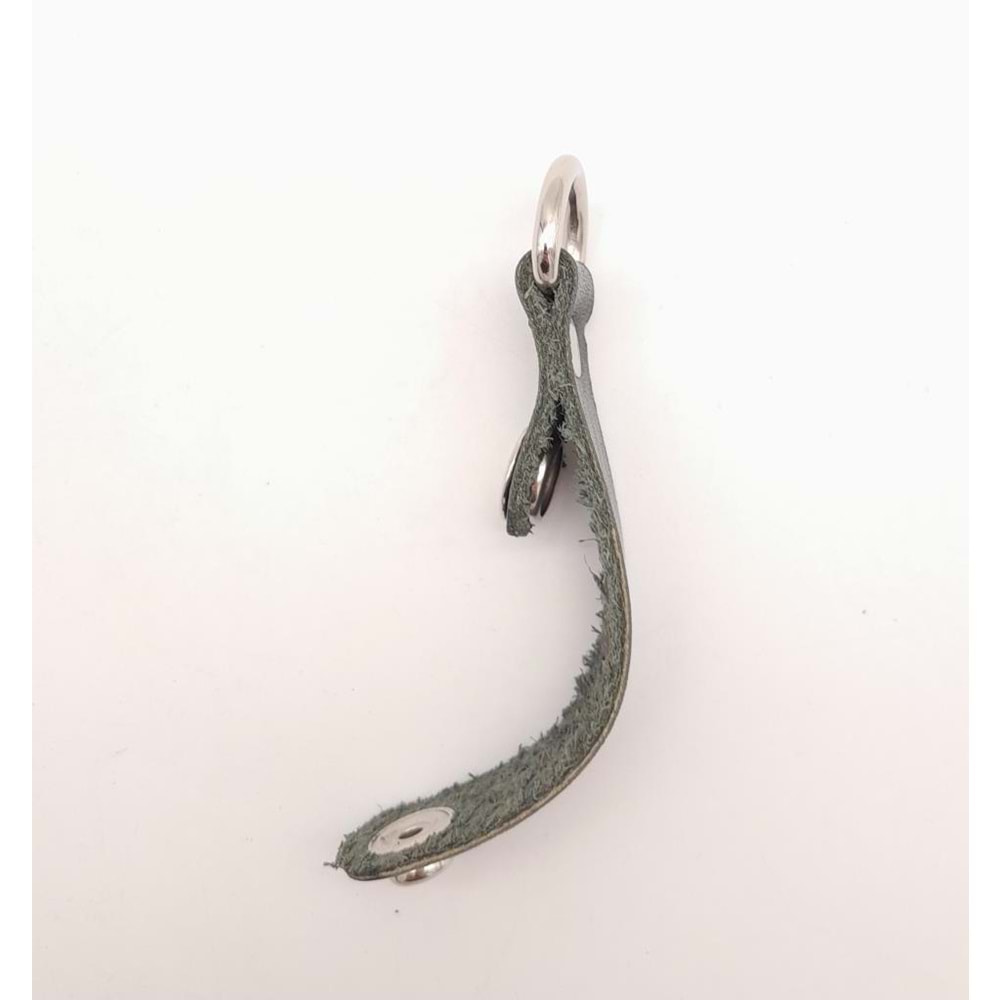 Çanta Aksesuar Siyah Gerçek Deri Çıtçıtlı Sapucu Böce Gümüş Metalli 1 Adet