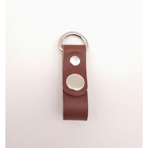 Çanta Aksesuar Kızıl Kahve Gerçek Deri Çıtçıtlı Sapucu Böce Gümüş Metalli 1 Adet