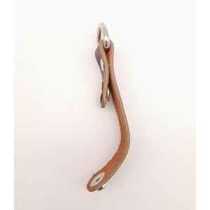 Çanta Aksesuar Kızıl Kahve Gerçek Deri Çıtçıtlı Sapucu Böce Gümüş Metalli 1 Adet