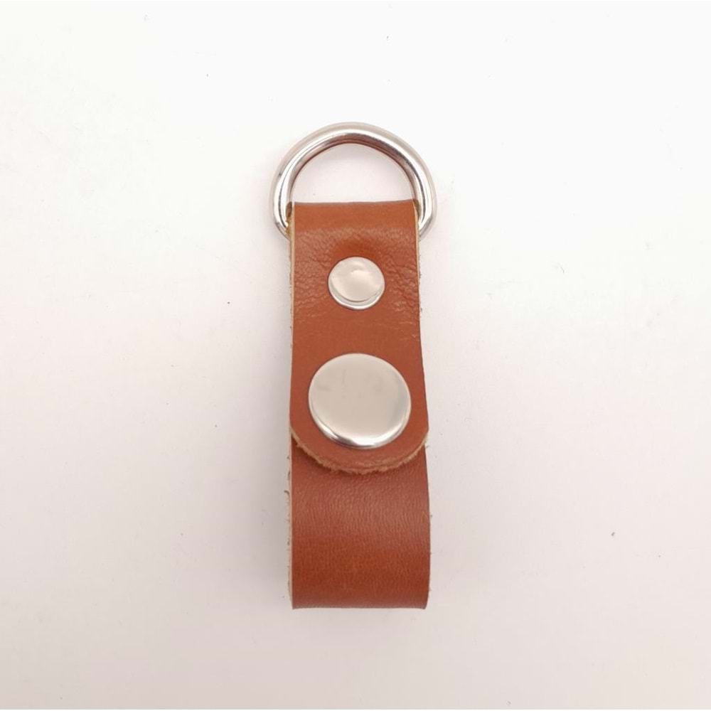 Çanta Aksesuar Taba Gerçek Deri Çıtçıtlı Sapucu Böce Gümüş Metalli 1 Adet