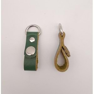 Çanta Aksesuar Yeşil Gerçek Deri Çıtçıtlı Sapucu Böce Gümüş Metalli