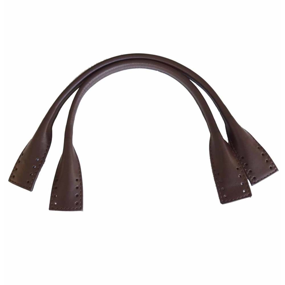 Çanta Aksesuar Gerçek Deri Kısa Pelikan Model Çanta Sapı Koyu Kahve Renk