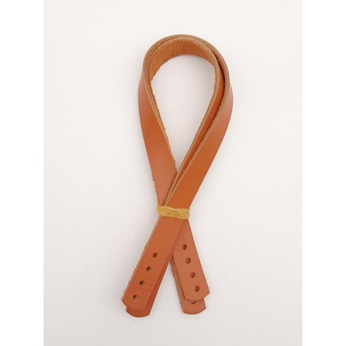 Çanta Aksesuar Gerçek Deri 35x1.2 cm Turuncu Taba Renk Çift Çanta Sapı