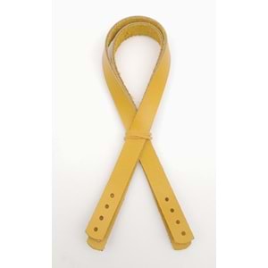 Çanta Aksesuar Gerçek Deri 35x1.2 cm Limon Küfü Renk Çift Çanta Sapı