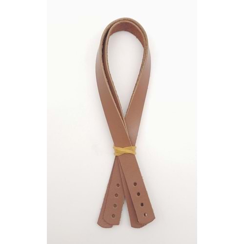 Çanta Aksesuar Gerçek Deri 35x1.2 cm Sütlü Kahve Renk Çift Çanta Sapı