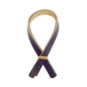 Çanta Aksesuar Gerçek Deri 35x1.2 cm Mor Renk Çift Çanta Sapı