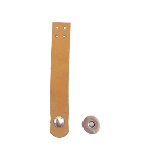 Çanta Aksesuar 11x2 cm Açık Taba Gerçek Deri Düz Çanta Kapağı Gümüş Metalli