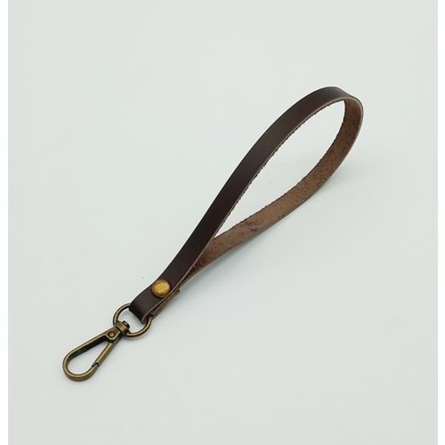 Çanta Aksesuar Gerçek Deri Kahverengi Renk Elcik Antik Metalli