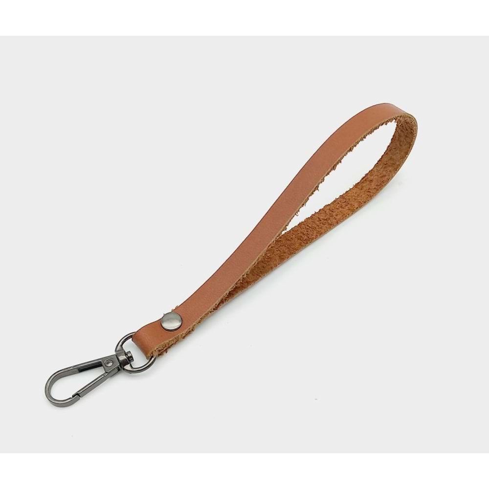 Çanta Aksesuar Gerçek Deri Sütlü Kahve Renk Elcik Füme Metalli