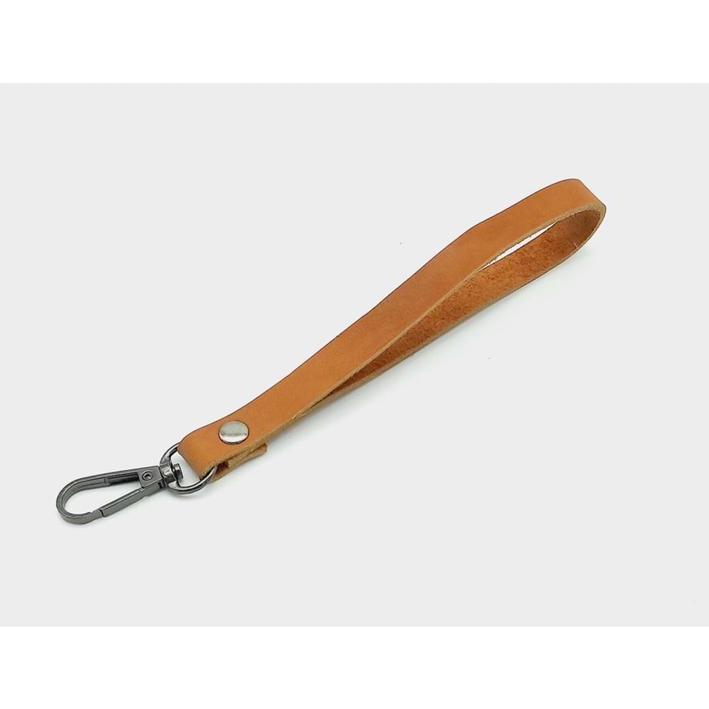 Çanta Aksesuar Gerçek Deri Taba Renk Elcik Füme Metalli