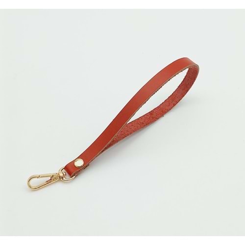 Çanta Aksesuar Gerçek Deri Kırmızı Renk Elcik Light Gold Metalli