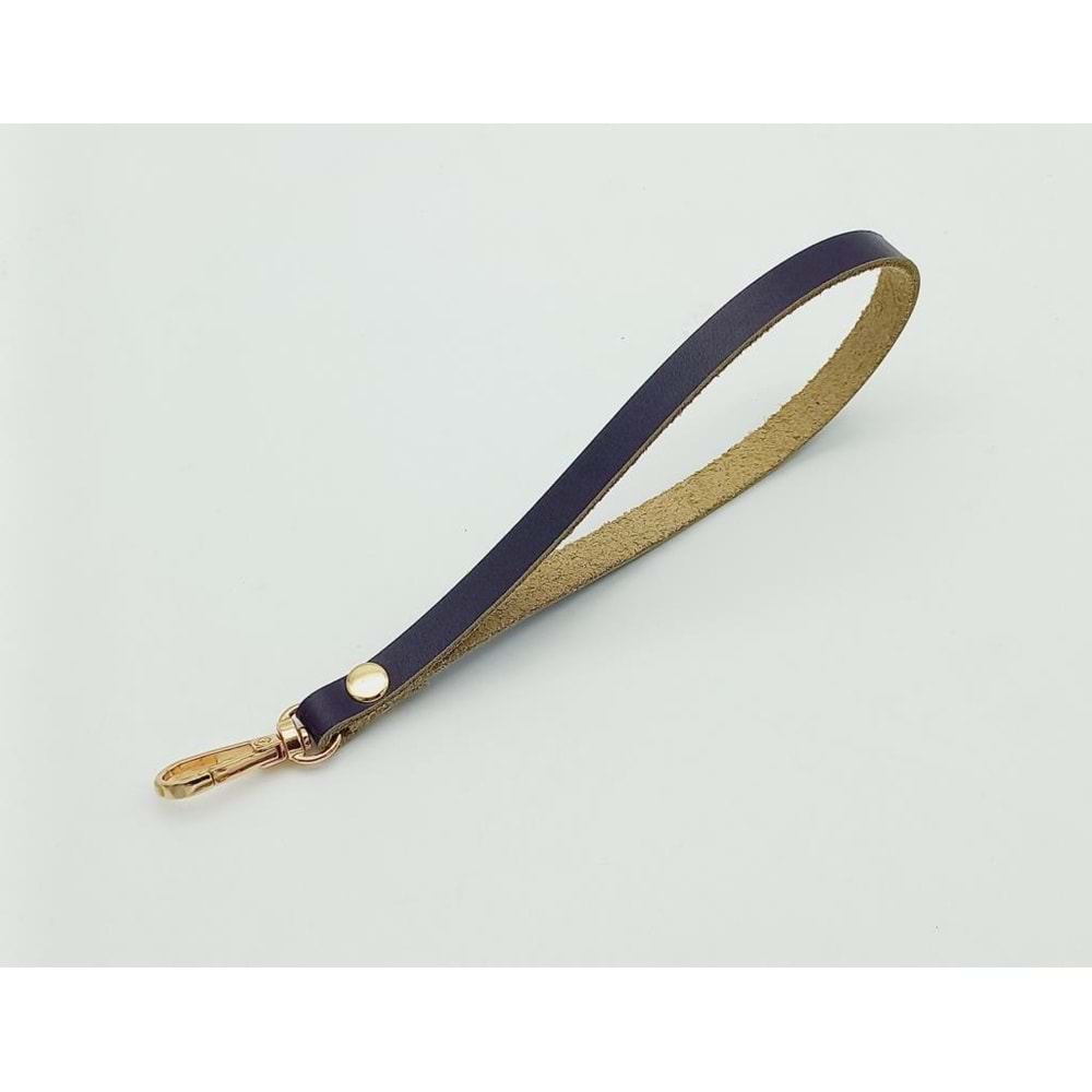 Çanta Aksesuar Gerçek Deri Mor Renk Elcik Light Gold Metalli