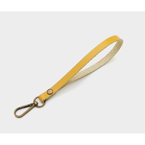 Çanta Aksesuar Gerçek Deri Hardal Renk Elcik Antik Metalli