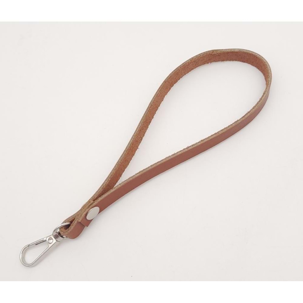 Çanta Aksesuar Gerçek Deri Taba Renk Elcik Gümüş Metalli