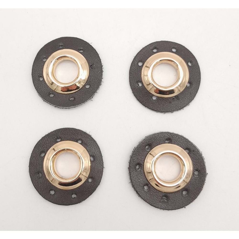 Çanta Aksesuar Kahverengi Gerçek Derili 4 lü Kuşgözü Light Gold