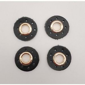 Çanta Aksesuar Siyah Gerçek Derili 4 lü Kuşgözü Light Gold