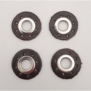 Çanta Aksesuar Kahverengi Gerçek Derili 4 lü Kuşgözü Gümüş