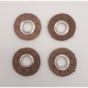 Çanta Aksesuar Kahverengi Gerçek Derili 4 lü Kuşgözü Gümüş